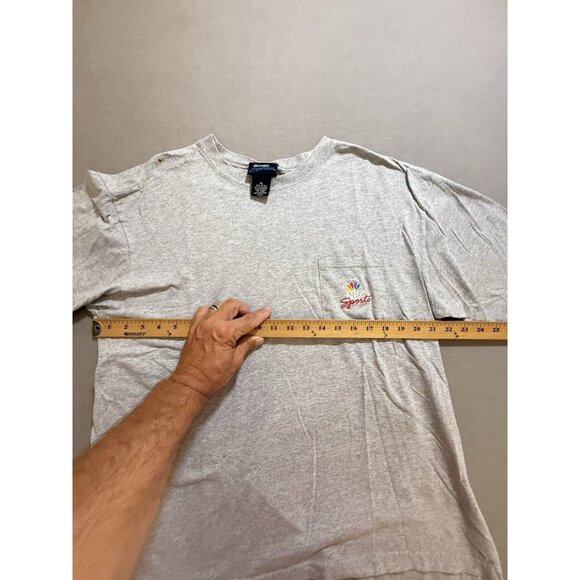 Vintage NBC Experience Shirt Men's XL Gray Embroidered Pocketed Short Sleeve - Picture 9 of 11